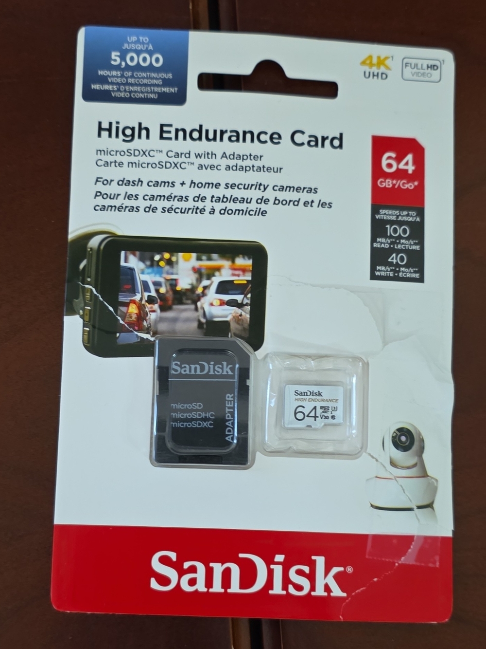 Sandisk 64GB microSDXC High Endurance Card with Adapter